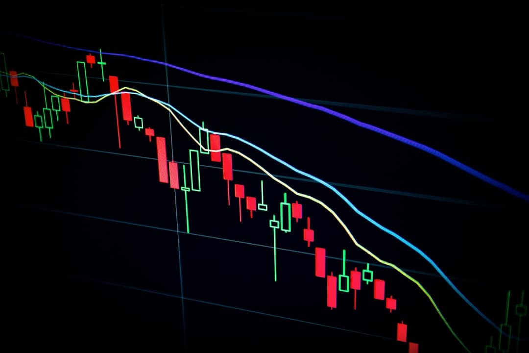 Stock market chart visualization representing the real-time wealth tracking of Elon Musk and other billionaires
